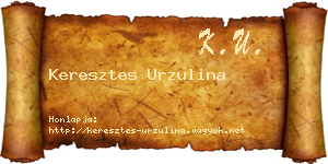 Keresztes Urzulina névjegykártya